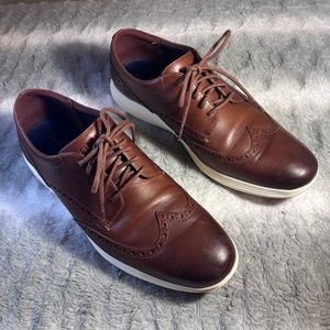 COLE HAAN Mens Lewis Grand Brown Wingtip Oxford Shoes C29414 SZ 13 M